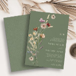 Convites Casamento de Flores Selvagens Green Boho<br><div class="desc">Sage Boho Wildflower Convite Para Casamento. Este convite de casamento monograma,  na moda e elegante apresenta lindas flores de aquarela pintadas manualmente organizadas como um buquê adorável perfeito para primavera,  verão ou casamentos outono. Encontre itens correspondentes na Coleção de Casamentos de Flores Negras Verdes de Sage.</div>