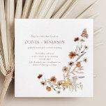 Convites Casamento de Flores Selvagens Modernas Elegantes B<br><div class="desc">Convocação para Casamento do Moderno Elegante Boho Nature</div>