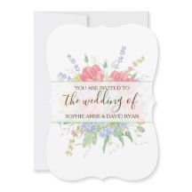 Casamento de Flores Selvagens Rústicas Por Aquarel