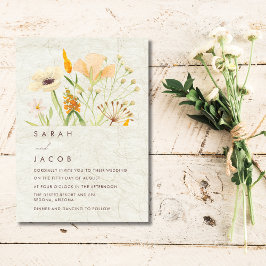 Convites Casamento de flores silvestres