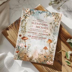 Convites Casamento de Flores Silvestres Boho Country