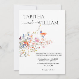 Convites Casamento de flores silvestres Boho Floral
