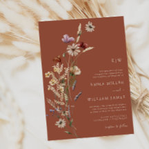 Casamento de Flores Silvestres Boho Terracota