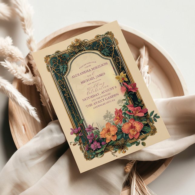 Convites Casamento de Flores Silvestres Botanical Bliss Art (Criador carregado)