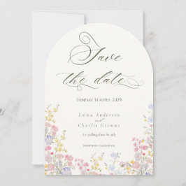 Convites Casamento de flores silvestres Chic Boho Salve a D