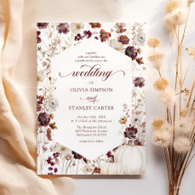 Casamento de Flores Silvestres de Abóbora Rústica 