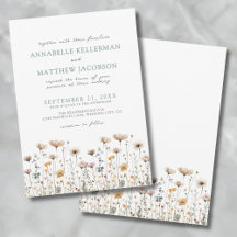 Casamento de Flores Silvestres em Aquarela Botânic