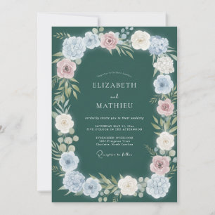 Convites Casamento de Flores Silvestres na Floresta Profund