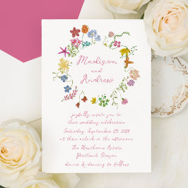 Convites Casamento de Flores Silvestres no Jardim Caprichos