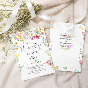 Convites Casamento de Flores Silvestres Quadro de Nome Flor