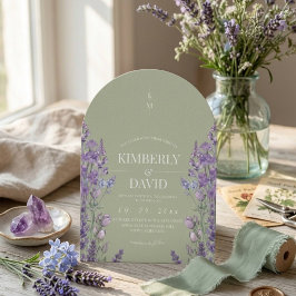 Convites Casamento de Flores Silvestres Sage