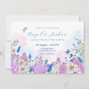 Convites Casamento de florescência de verão Fresco