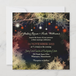 Convites Casamento de Floresta da Noite Estelar Whimsical