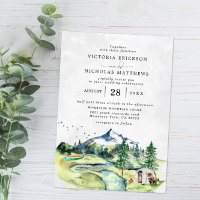 Casamento de Floresta de Montanha Rústica com Árvo