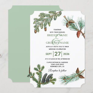 Convites Casamento de Floresta de Pinheiros Russos