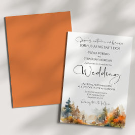 Convites Casamento de Floresta do outono de Floresta Rustic