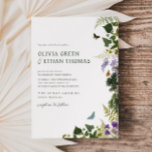 Convites Casamento de Floresta Vintage Woodland Encantada I<br><div class="desc">Convide seus convidados para uma jornada mágica com nosso Convite para Casamento de Floresta Vintage em Floresta Encantada. Esta bela peça combina o encanto de uma floresta com elegância vintage, criando uma introdução memorável ao seu dia especial. Adorado com ilustrações vintagares de samambaia, maria, delicadas flores e borboletas roxas, o...</div>