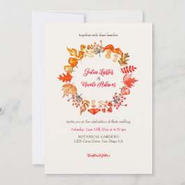 Convites Casamento de Florestas de Caça ao Cogumelo Selvage