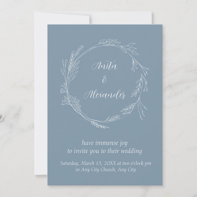 Convites Casamento de Flower Simples (Frente)