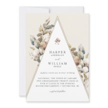 Casamento de folhagem de algodão do triângulo boêm