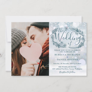 Convites Casamento de Folhagem de Inverno Tudo em Um