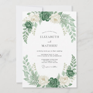 Convites Casamento de Folhagem Suculenta de Musgo