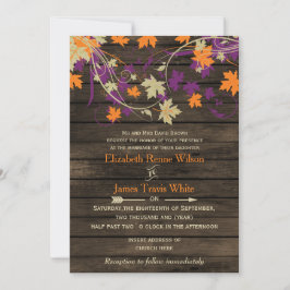 Convites Casamento de folhas de ameixa de madeira russa