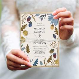 Convites Casamento de folhas de outono irregulares