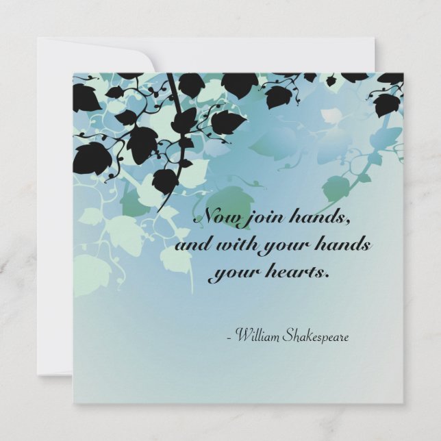 Convites Casamento de Folhas de Pastel Verde Suave (Frente)