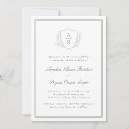 Convites Casamento de Folhas Mínimas Elegantes