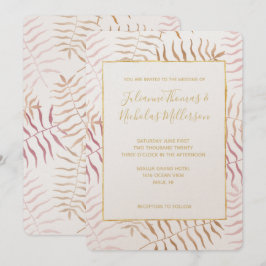 Convites Casamento de Folhas Tropicais