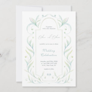 Convites Casamento de Folhas Verdes