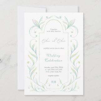 Convites Casamento de Folhas Verdes
