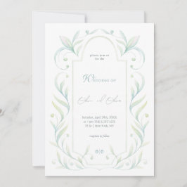 Convites Casamento de Folhas Verdes