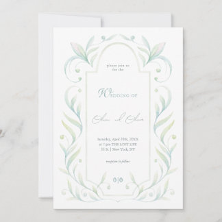 Convites Casamento de Folhas Verdes