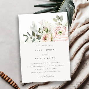 Convites Casamento de Foliage Eucalyptus, Peonies Rosa Suav