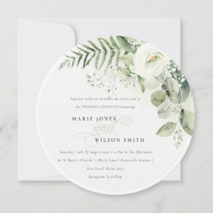 Convites Casamento de Foliage Fern Eucalyptus Greenery