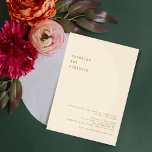 Convites Casamento de Font da Máquina de Letras de Ochre Mi<br><div class="desc">Detalhes do website do convite para casamento com a autoria de autoria de Ochre minimalista Typoografia de Ochre com RSVP.</div>
