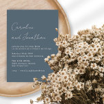 Convites Casamento de Fontes de Script de Máquina Minimalis<br><div class="desc">Detalhes do site de Concurso de Casamento com a Máquina de Digitalização Mínimalista e Tipografia de Script com RSVP.</div>