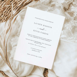 Convites Casamento de fontes de serifa simples e clássico