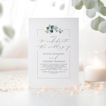 Casamento de Fontes Elegante e Verde Minimalista
