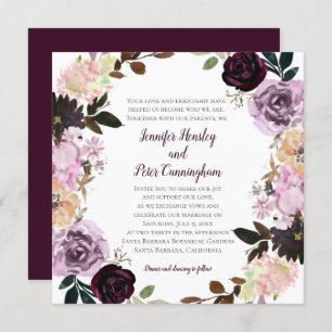 Convites Casamento De Fora De Fios Brancos De Lavanda Púrpu