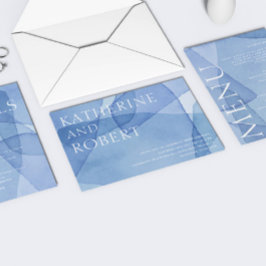Convites Casamento de Formas de Aquarela Moderna Elegante