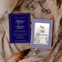Casamento de Foto Antigo Dinheiro Vintage Navy Xad