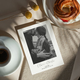 Convites Casamento de Foto Boho Minimalista Salve a Data