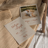 Casamento de Foto Boho Minimalista Terracotta