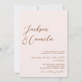 Convites Casamento de Foto Boho Terracota e Creme