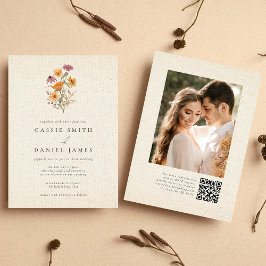 Convites Casamento de Foto Botânica do Jardim de Flores Sel