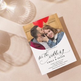 Convites Casamento de Foto Chic Minimalista Elegante