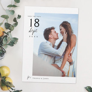 Convites Casamento de Foto Chic Simples Elegante Salve a Da